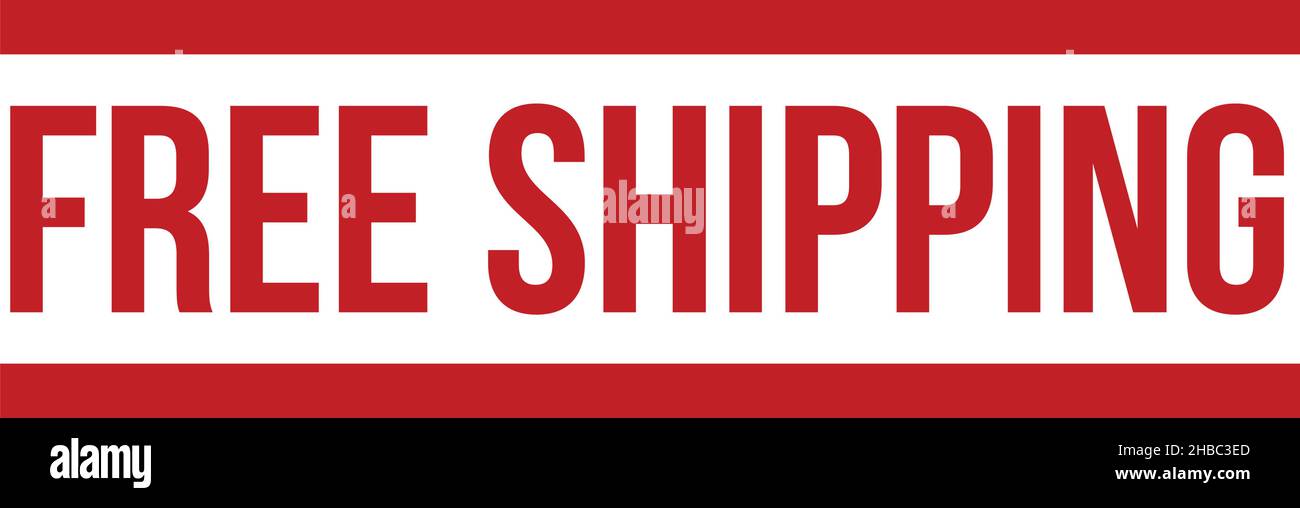 Timbro in gomma per spedizione senza colore rosso – vettore Illustrazione Vettoriale