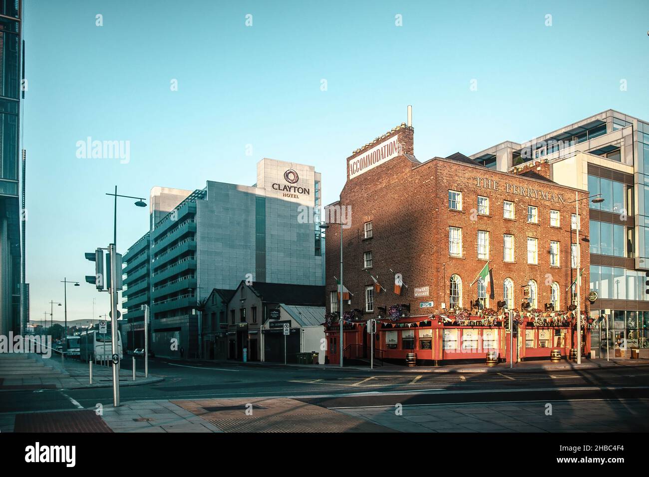 Docklands, Spencer Dock, Capital Dock, Grand Canal Dock, Sir John Rogerson's Quay, City Quay, Docklands in Pandemium covid-19, Dublino, Irlanda Foto Stock
