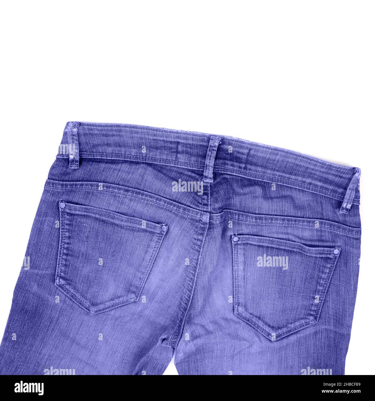 jeans di cotone di colore 2022 molto peri closeup Foto Stock