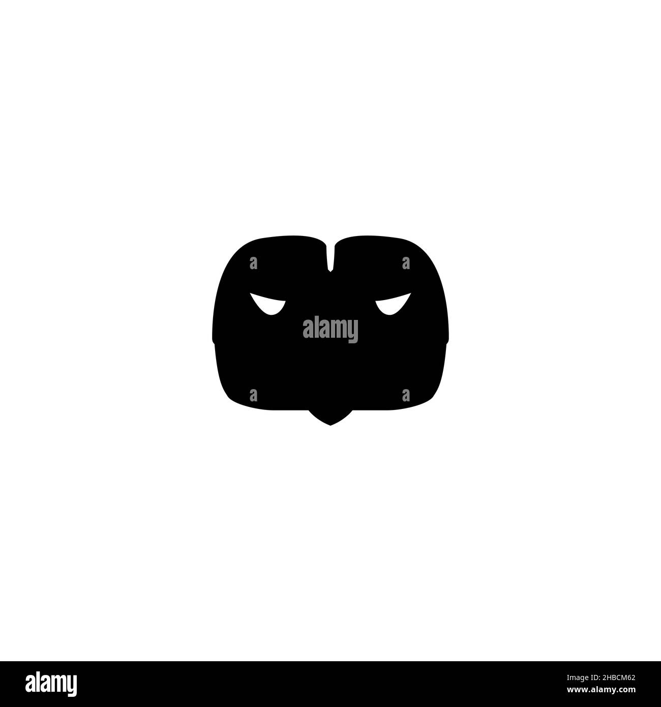 Icona maschera PROM. Semplice stile Merry Natale poster simbolo di sfondo. Elemento di design del logo aziendale dell'evento. Stampa T-shirt. Vettore per adesivo. Illustrazione Vettoriale