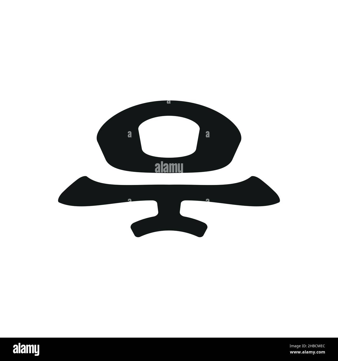 Icona uomo bastone. Semplice stile porta wc poster simbolo di sfondo. Elemento di design del logo. Stampa T-shirt. Vettore per adesivo. Illustrazione Vettoriale