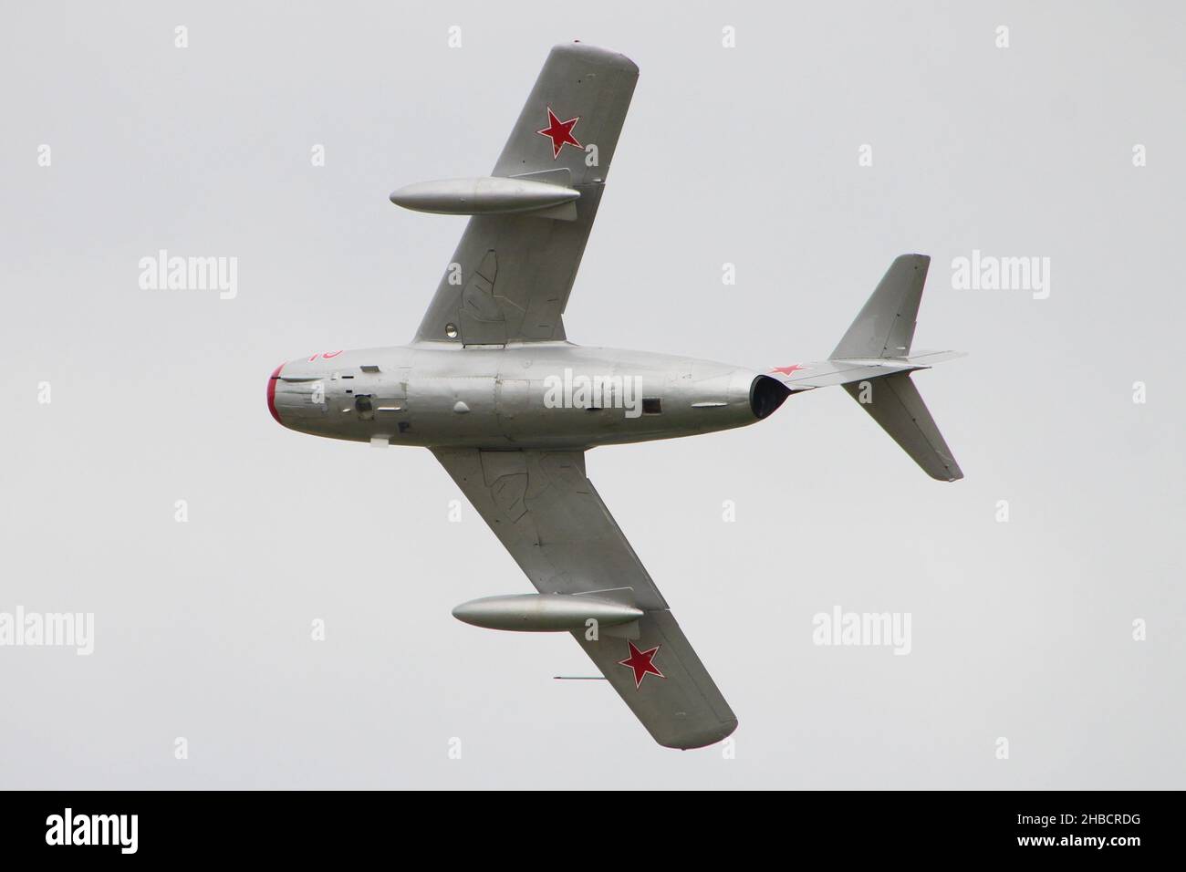 N104CJ, un WSK-Mielec SBLim-2 (un Mikoyan-Gurevich MIG-15UTI costruito su licenza), dal Royal Norwegian Air Force Historical Squadron, a East Fortune. Foto Stock