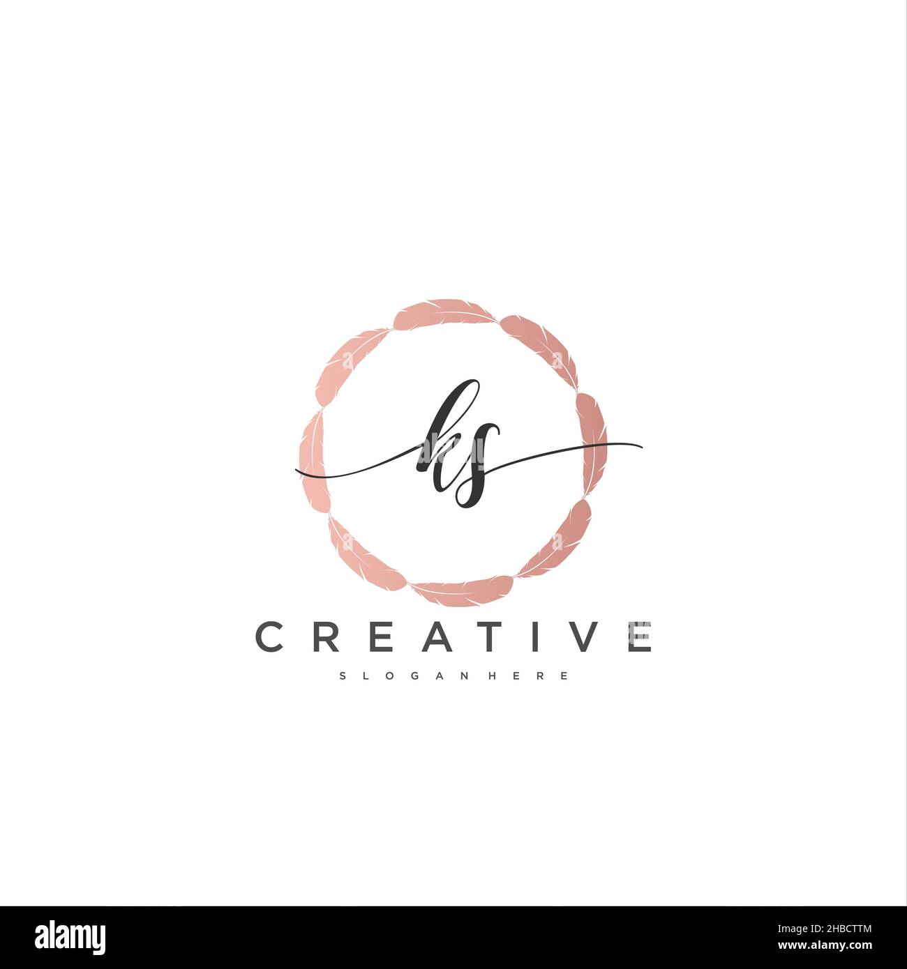 KS Initial handwriting minimal geometric logo template vettoriale art, Logo per la bellezza d'affari, la moda e altre opere d'arte Illustrazione Vettoriale