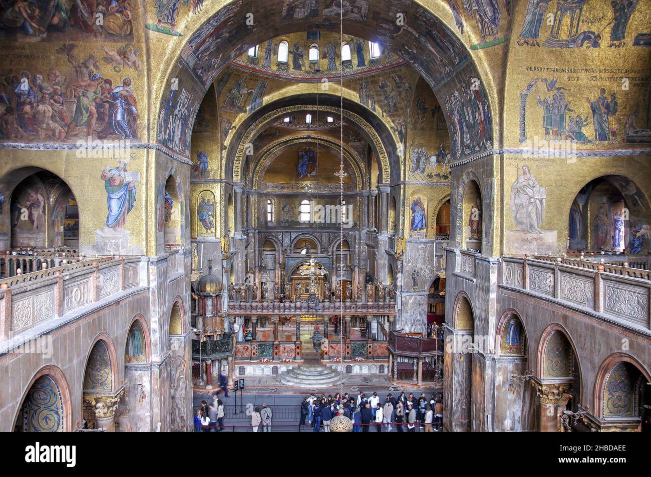 Mosaici da soffitto, Basilica di San Marco, Piazza San Marco, Venezia, Veneto, Italia Foto Stock