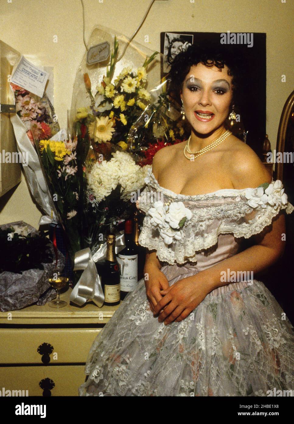 Attrice Frances Barber come Marguerite in Camille 1985 Foto Stock