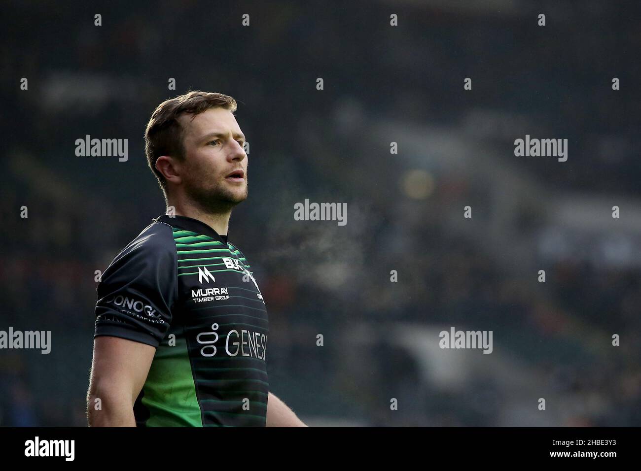 Leicester, Regno Unito. 19th dicembre 2021. LEICESTER, GBR. DICEMBRE 19th il capitano di Rugby Connacht, Jack Carty, nella foto durante la partita della European Champions Cup tra Leicester Tigers e Connacht Rugby a Mattioli Woods Welford Road, Leicester domenica 19th dicembre 2021. (Credit: Kieran Riley | MI News) Credit: MI News & Sport /Alamy Live News Foto Stock