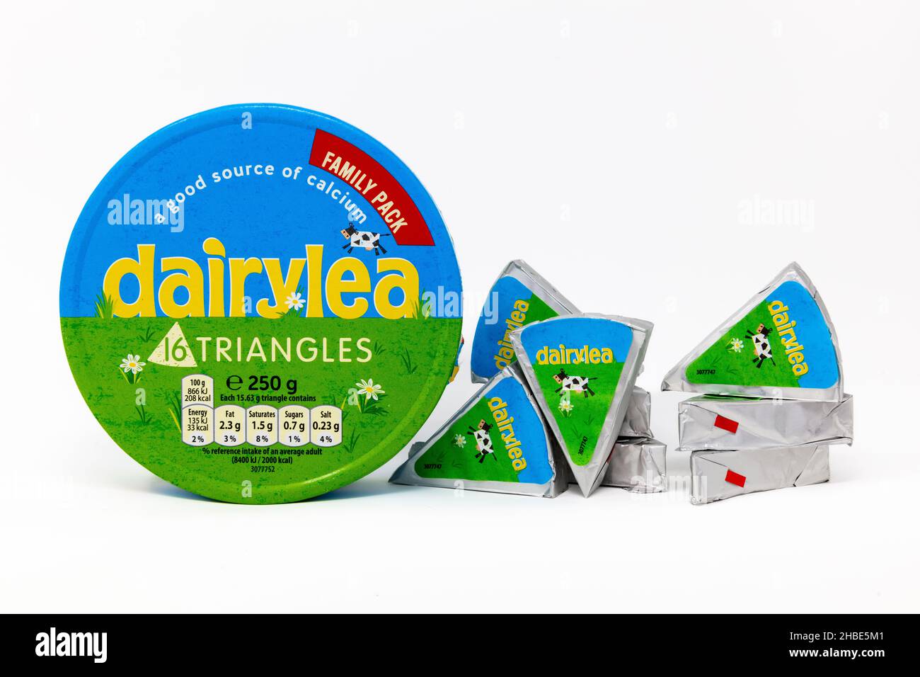 Triangoli di Dairylea Foto Stock