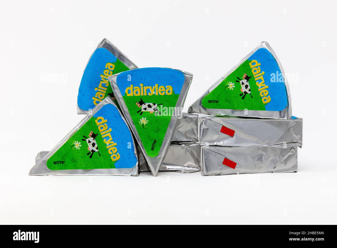 Triangoli di Dairylea Foto Stock