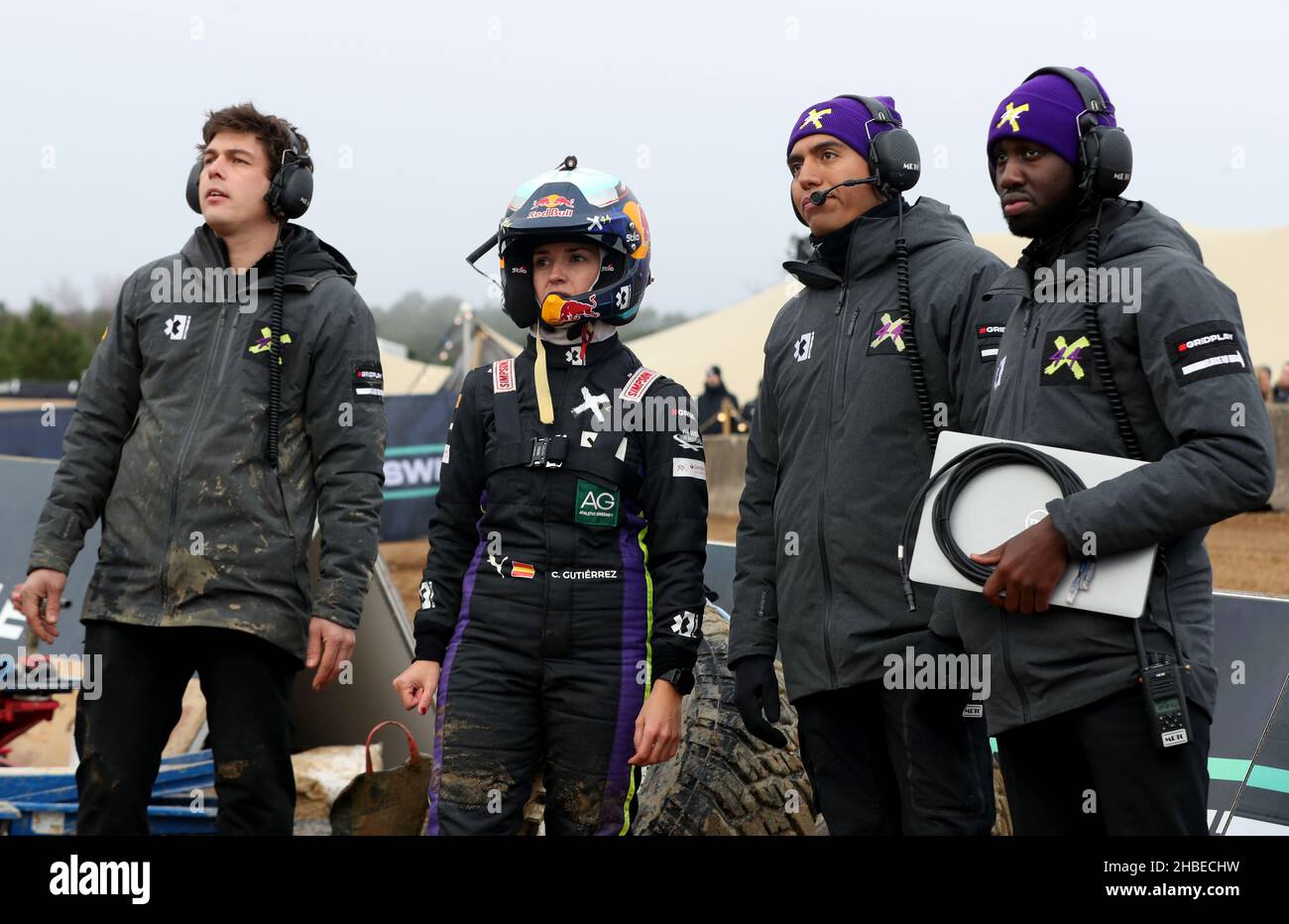 X44 il driver Cristina Gutierrez durante la finale Extreme e Jurassic X-Prix a Bovington, Dorset. Data foto: Domenica 19 dicembre 2021. Foto Stock