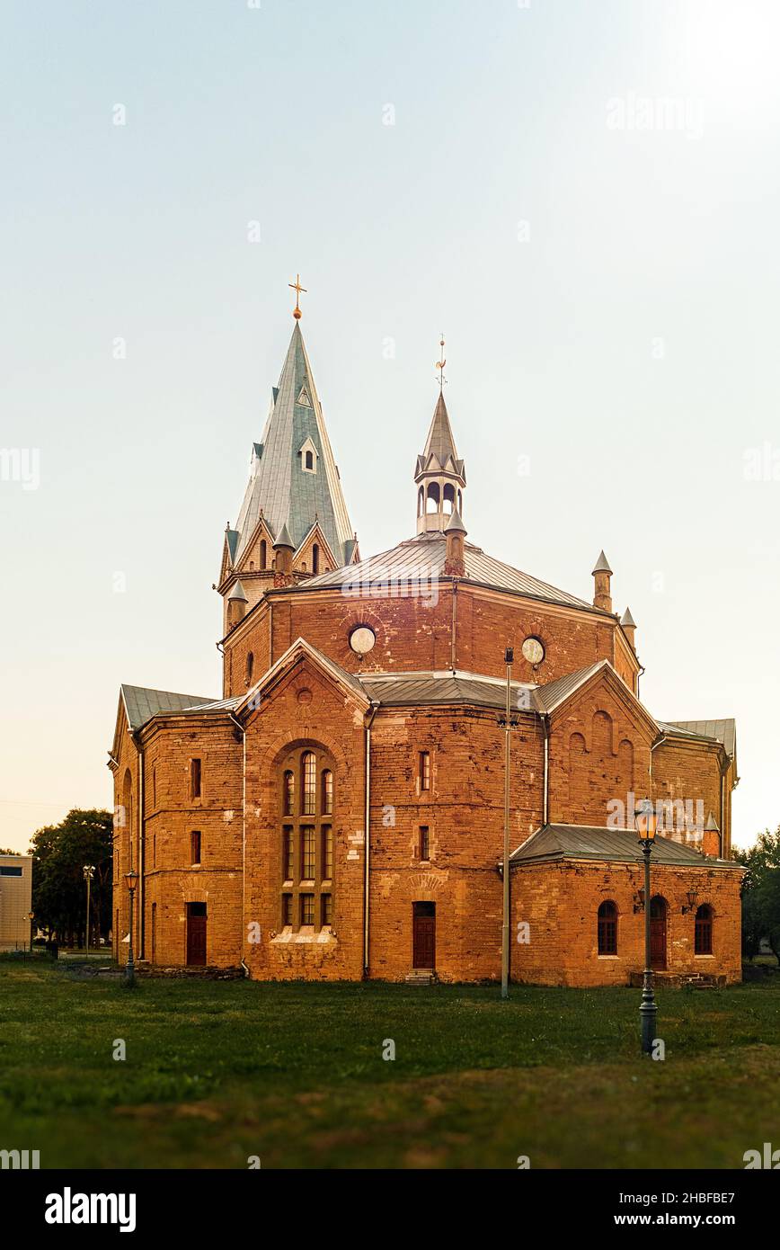 Cattedrale di Alessandro. Chiesa evangelica luterana estone a Narva, Estonia. Foto Stock