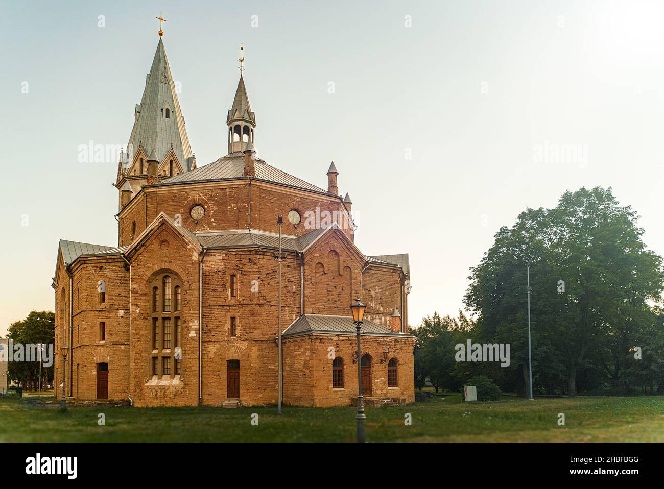 Cattedrale di Alessandro. Chiesa evangelica luterana estone a Narva, Estonia. Foto Stock
