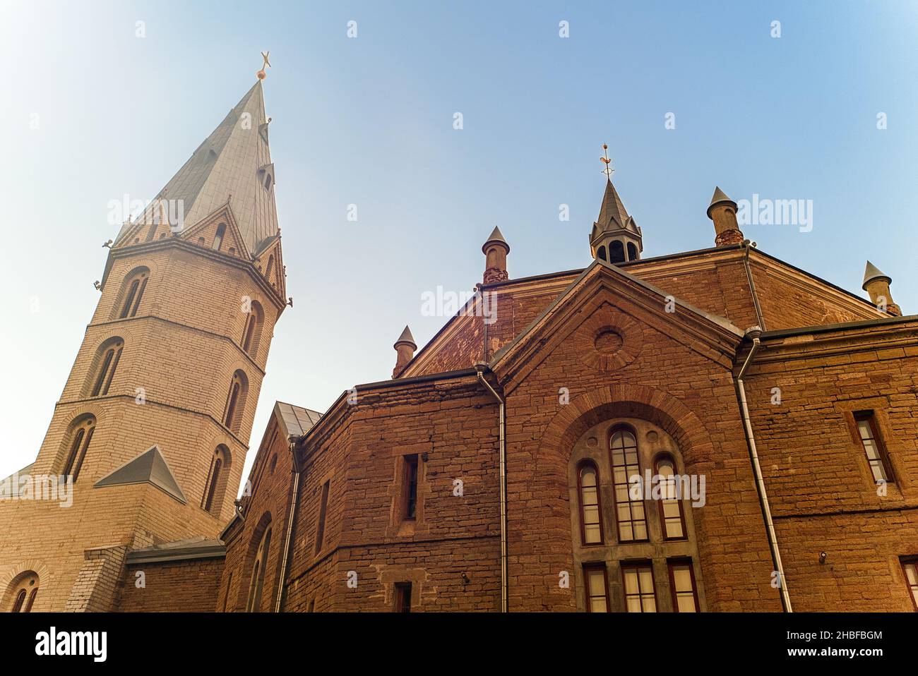 Cattedrale di Alessandro. Chiesa evangelica luterana estone a Narva, Estonia. Foto Stock