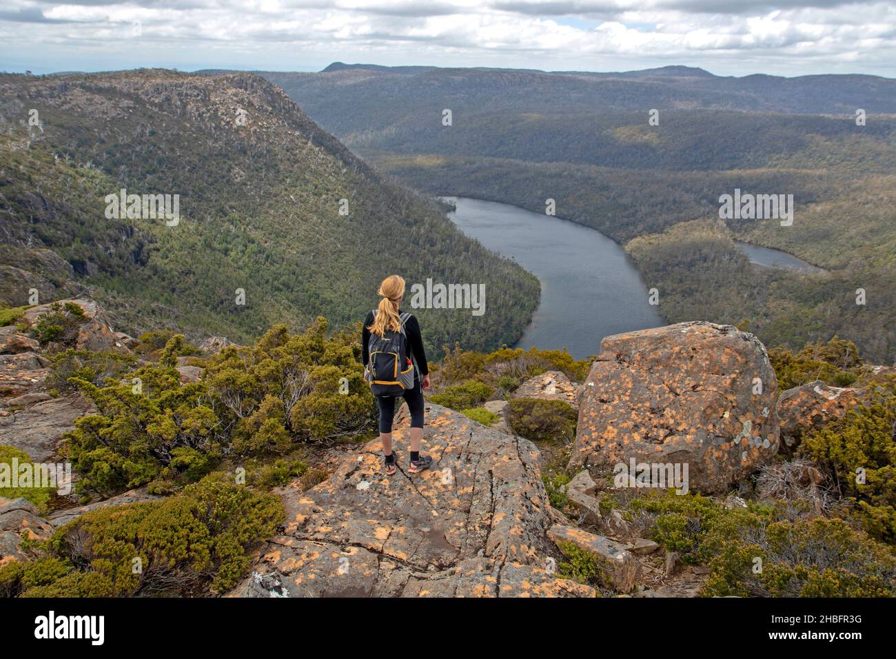 Vista sul lago di Seal dal Tarn Shelf Foto Stock