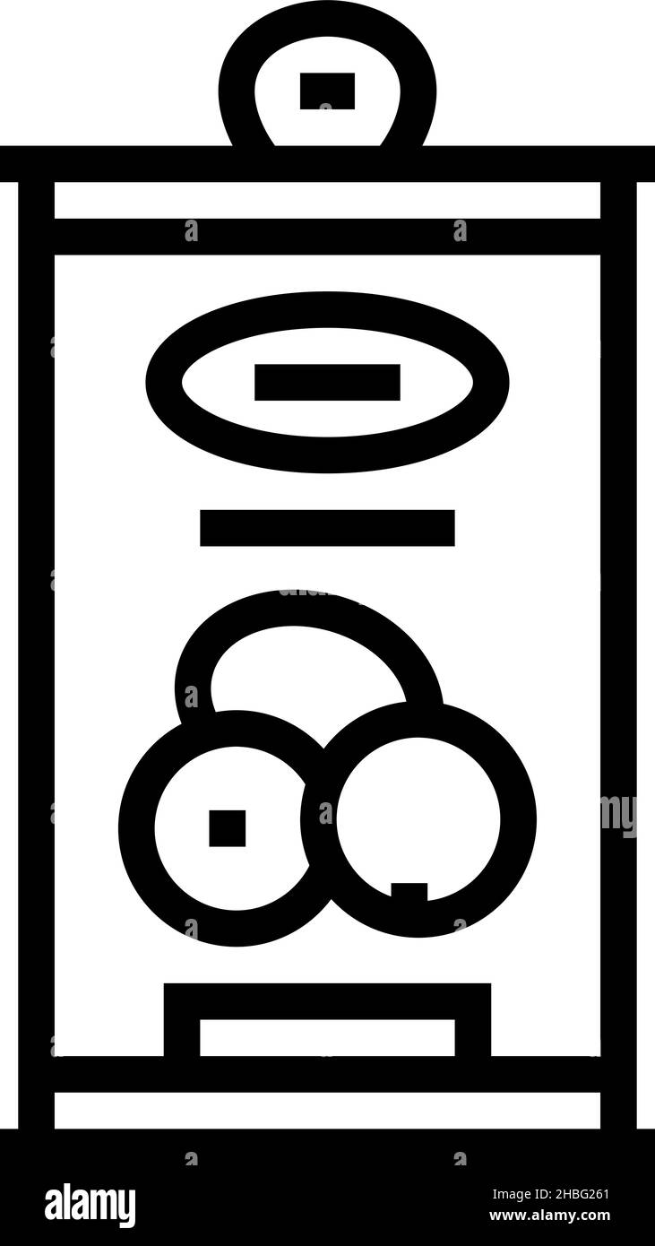 inscatolamento dell'oliva in illustrazione vettoriale dell'icona della linea del contenitore Illustrazione Vettoriale