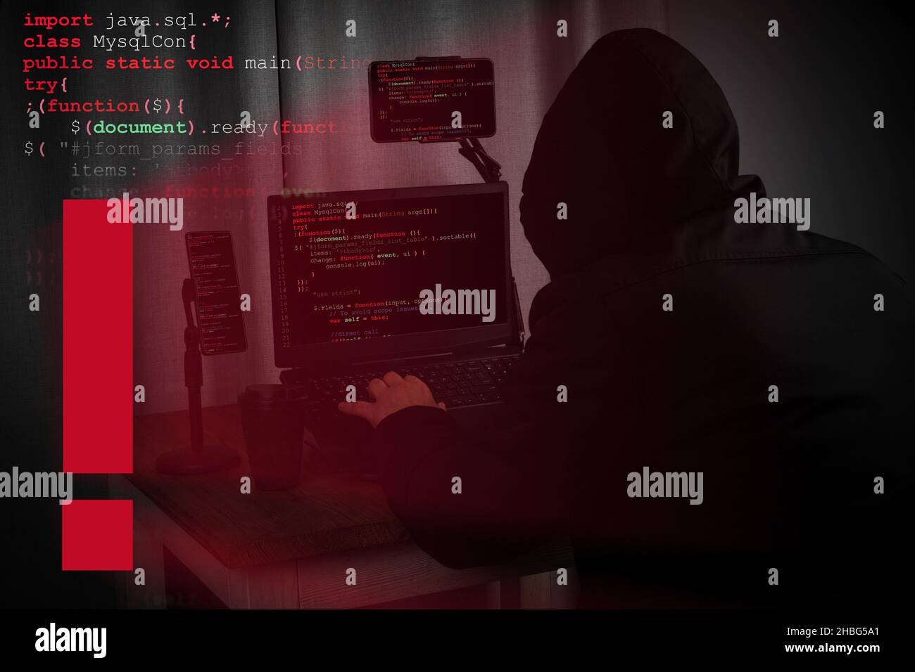 Immagine della vulnerabilità DI JAVA Log4j. Concetto di sicurezza informatica e sicurezza delle informazioni. Attacchi informatici e criminalità. Foto Stock
