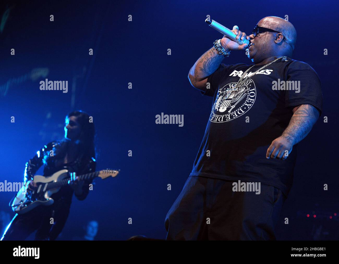 CEE lo Green si esibisce durante la NME Big Gig alla Wembley Arena di Londra. Foto Stock