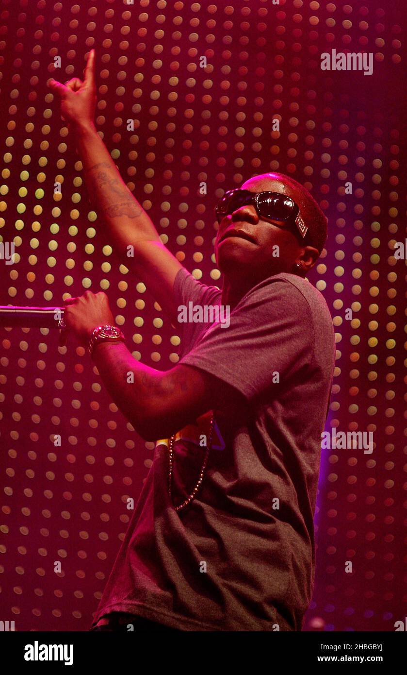 Tinchy Stryder suona al concerto Sunshine di Troxy, Londra Foto Stock