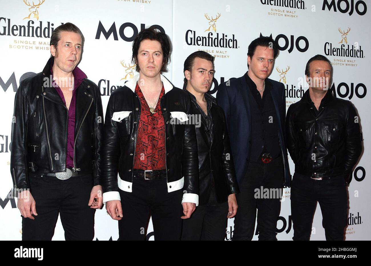 Jim Jones Revue arriva al Mojo Awards alla Birreria di Londra. Foto Stock