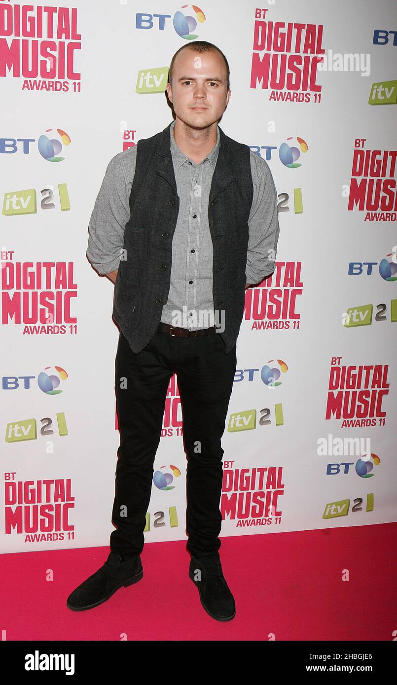 Darren Jeffries arriva al BT Digital Awards, Roundhouse, Londra Foto Stock