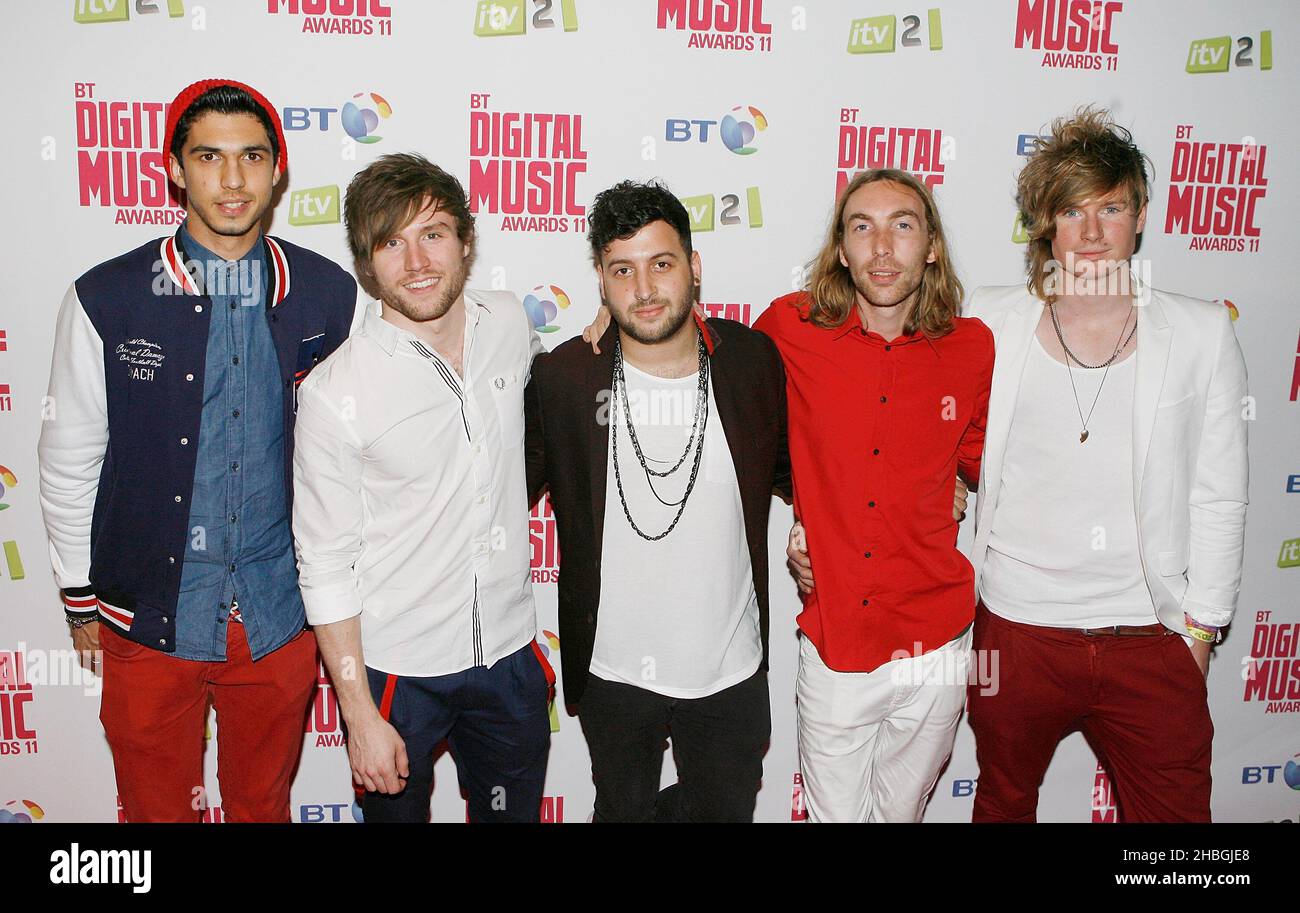 Gli Special K che arrivano ai BT Music Awards, presso la Roundhouse di Camden, a nord di Londra. Foto Stock