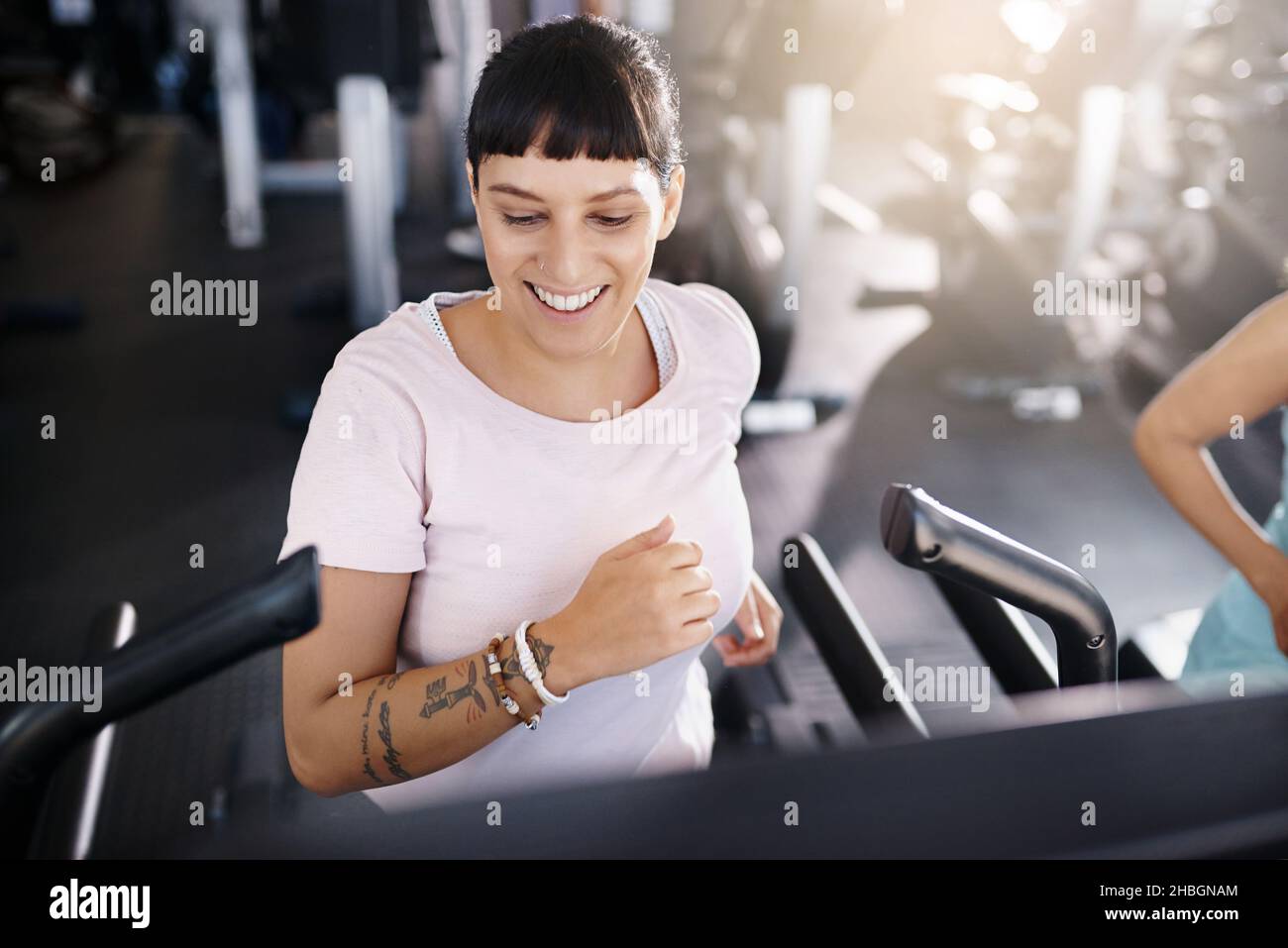 Iniziare il viaggio verso il fitness Foto Stock