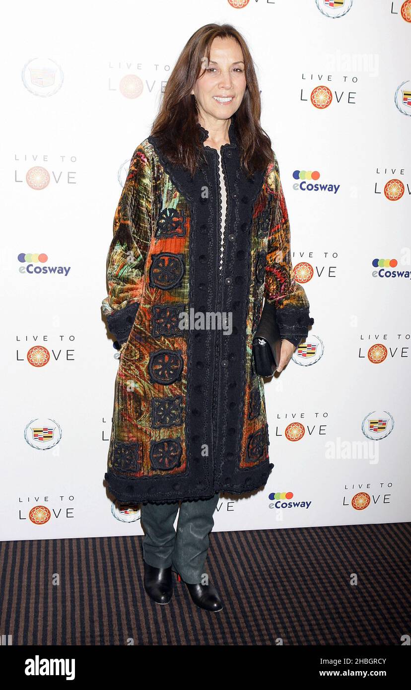 Olivia Harrison (ex moglie di George Harrison) frequenta Pad Yatra a Green Odyssey Premiere al BAFTA di Londra. Foto Stock