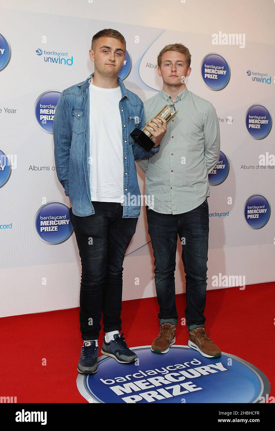 Disclosure, nominato per il loro album Settle, partecipando all'annuncio del Premio Barclaycard Mercury 2013 Albums of the Year presso l'Hospital Club di Covent Garden, Londra. Foto Stock