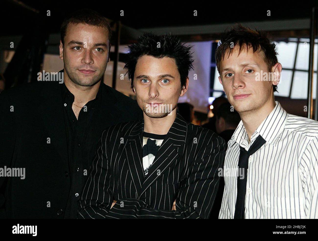 Muse alle prove per i Brit Awards 2004. Foto Stock