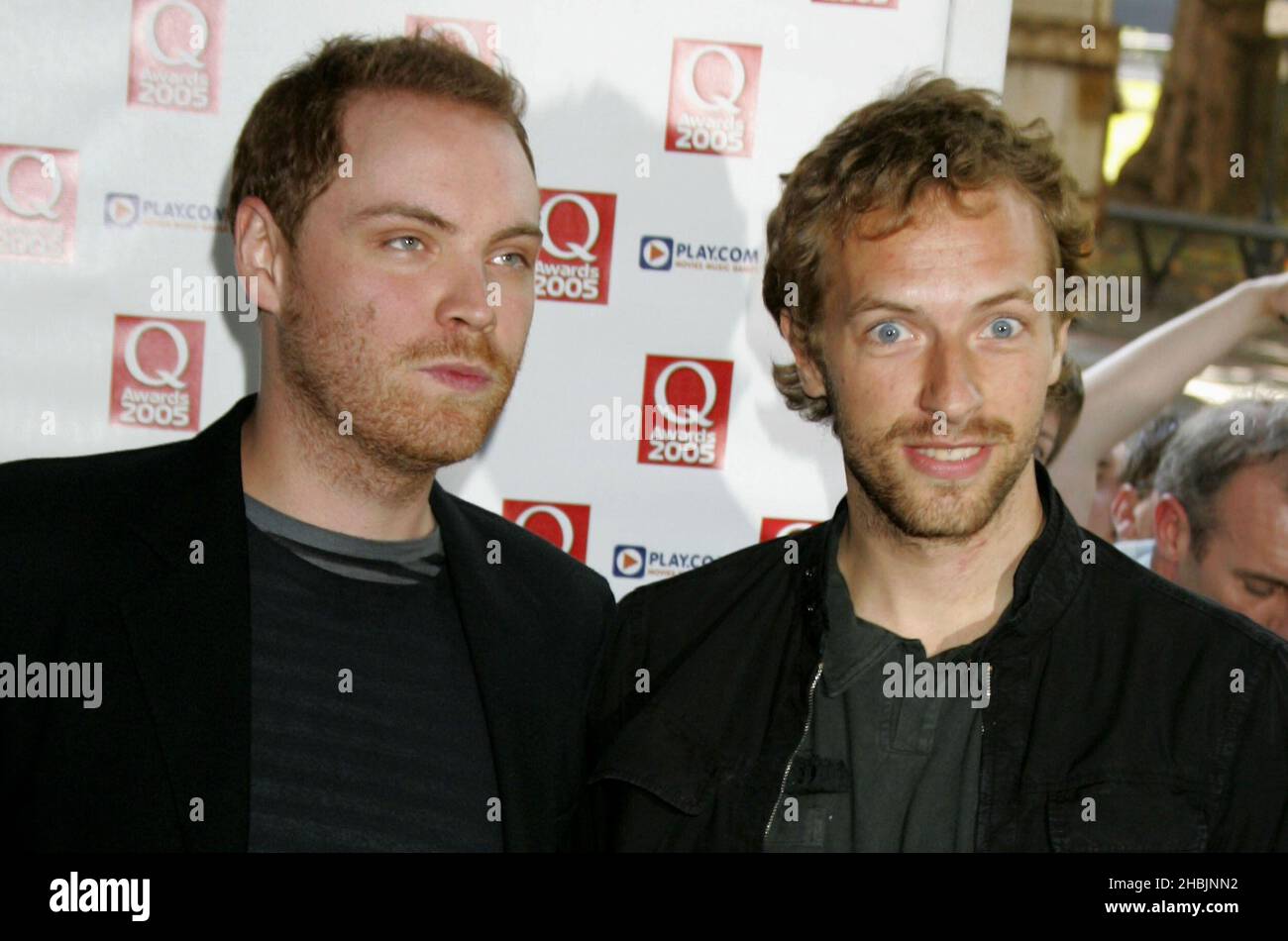 Coldpaly al Q Awards 2005, The Grosvenor House Hotel, Londra. Foto Stock