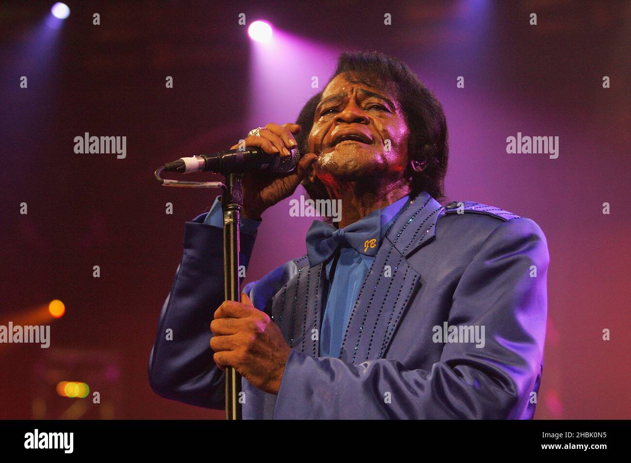 James Brown suona come parte della BBC Electric Proms, il 27 ottobre 2006 a Londra. Foto Stock