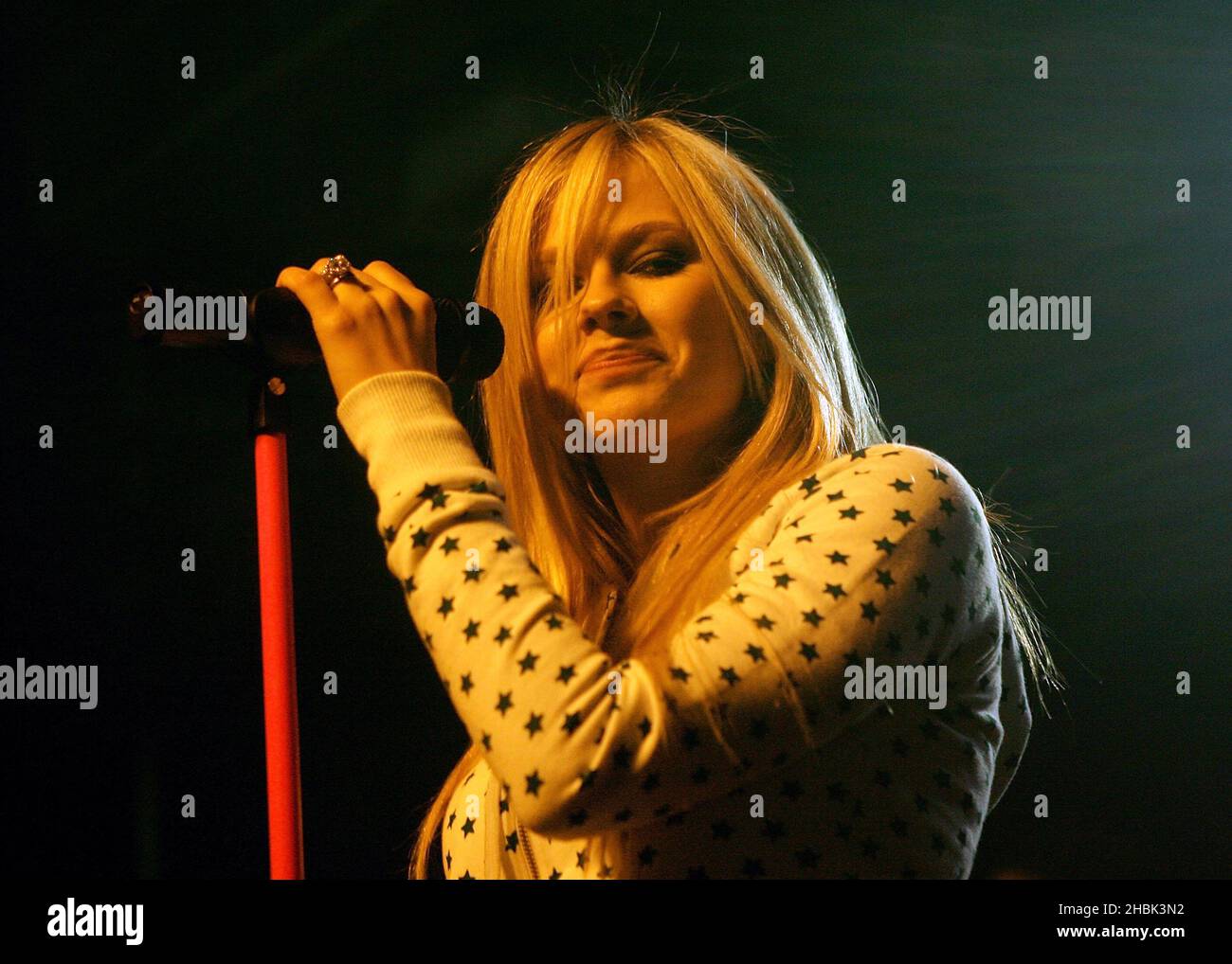 Avril Lavigne in concerto alla Scala nel centro di Londra, 19 marzo 2007. Foto Stock