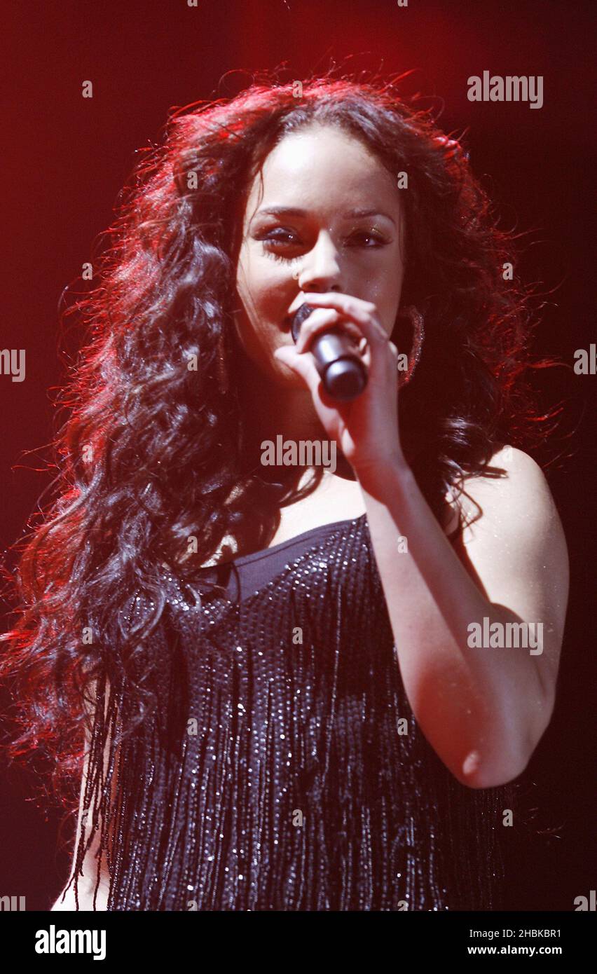 Alicia Keys suona alla 02 Arena di Londra Foto Stock