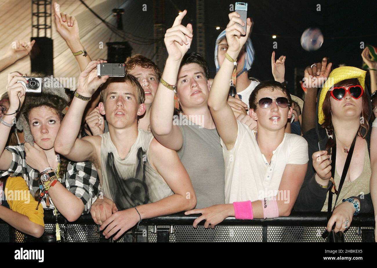 Il primo giorno del Reading Festival 2008, Berkshire. Foto Stock