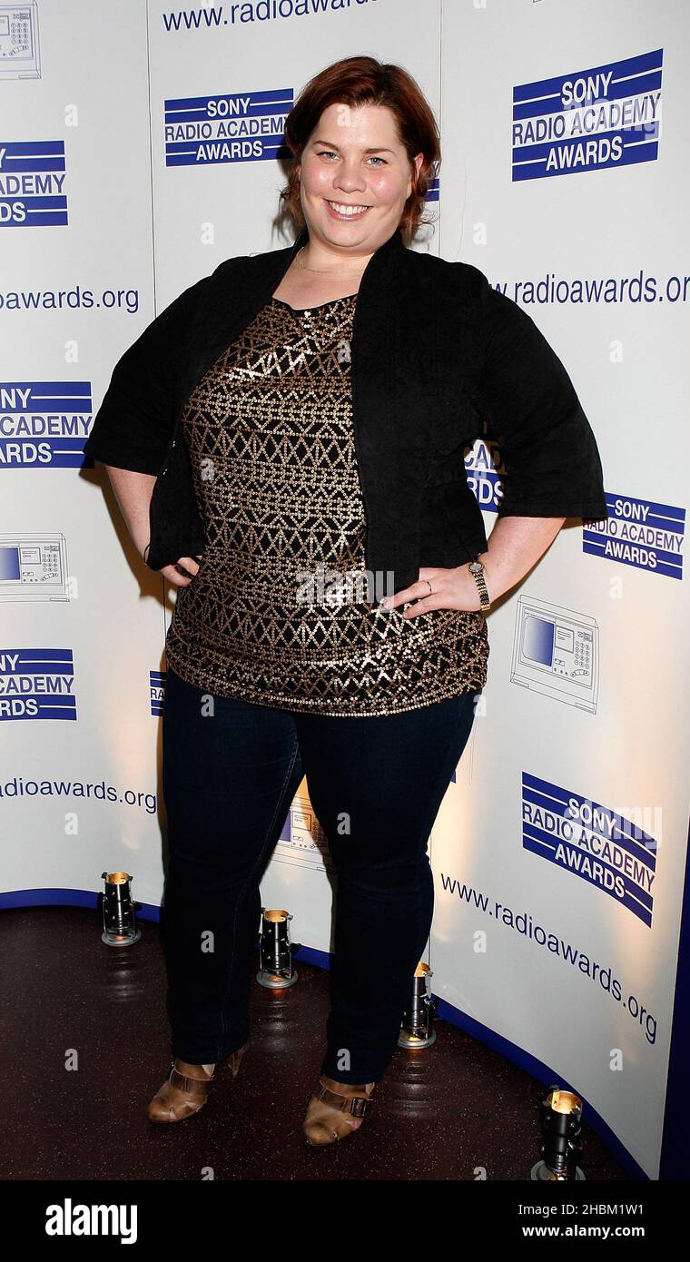 Katy Brand partecipa al lancio dei Sony radio Awards Nomations presso il club Orchid di Londra. Foto Stock