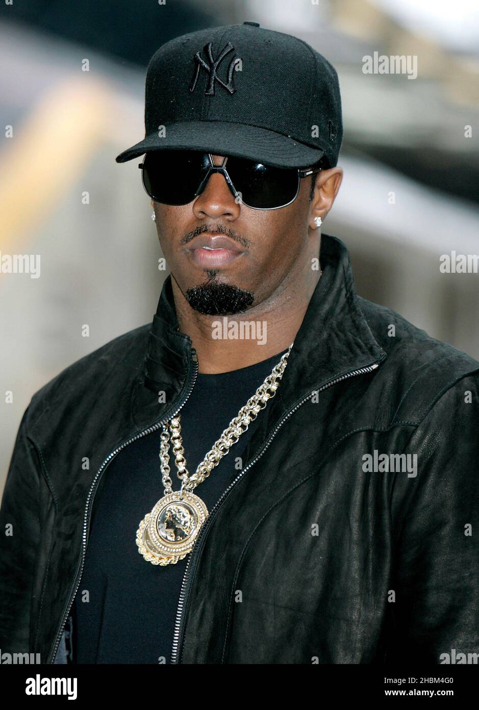 P Diddy di Diddy Dirty Money arriva a Londra tramite Eurostar per promuovere il singolo 'Hello Good Morning'. Foto Stock