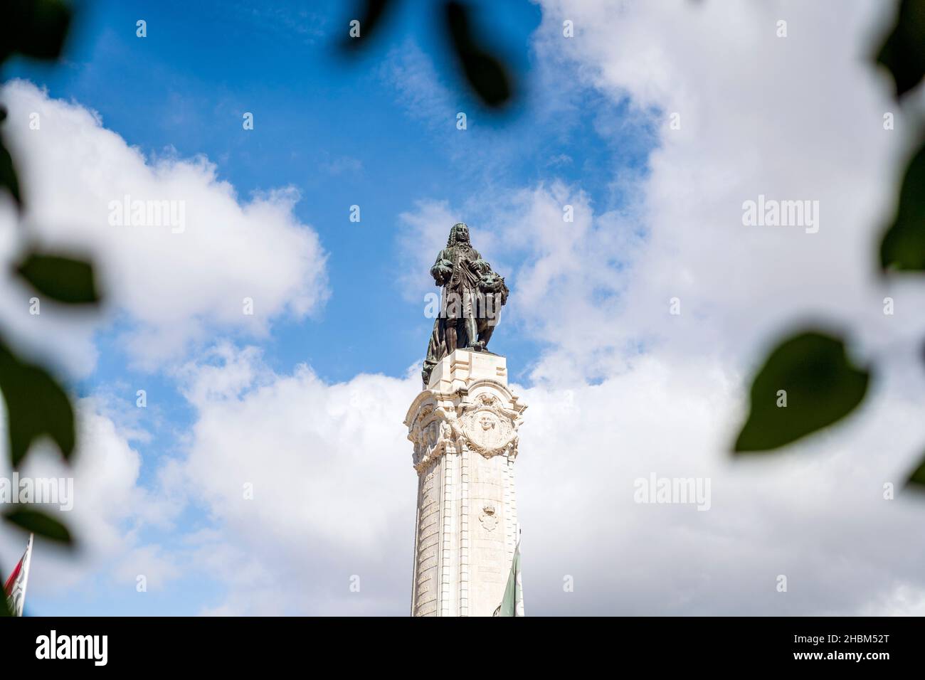 Marchese di Pombal statua nel centro di Lisbona, capitale del Portogallo Foto Stock