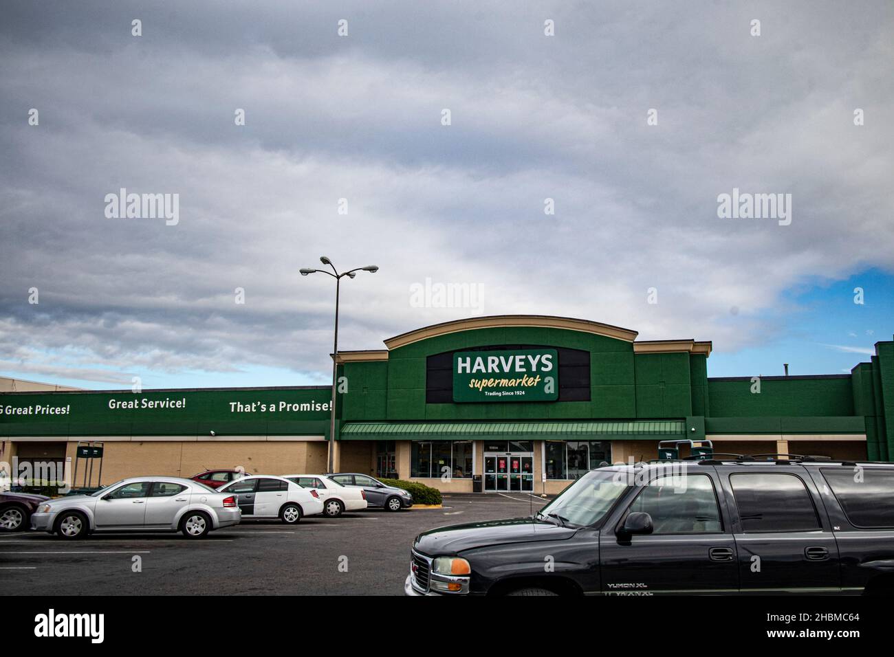 Augusta, GA USA - 12 15 20: Negozio di alimentari Harveys Foto Stock