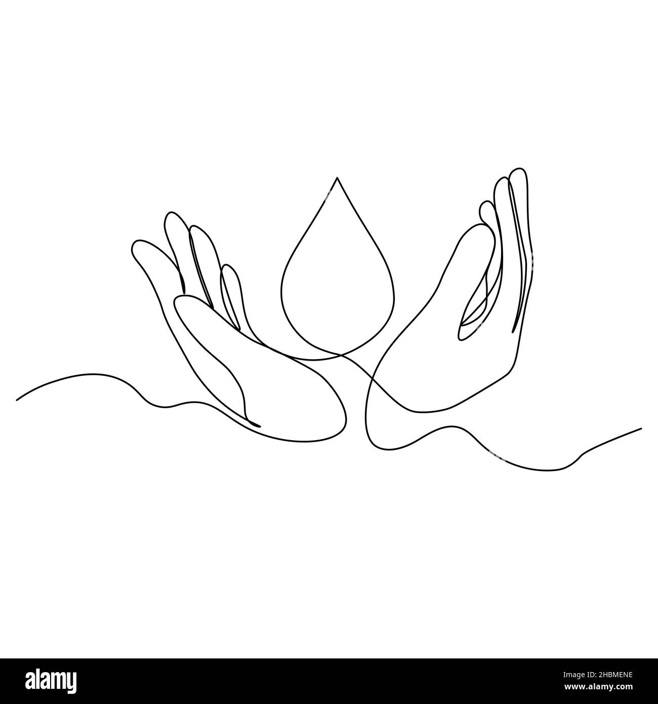 Giorno del donatore. Prelievo di sangue. Linea continua. Illustrazione vettoriale disegnata con un'unica linea. Illustrazione Vettoriale