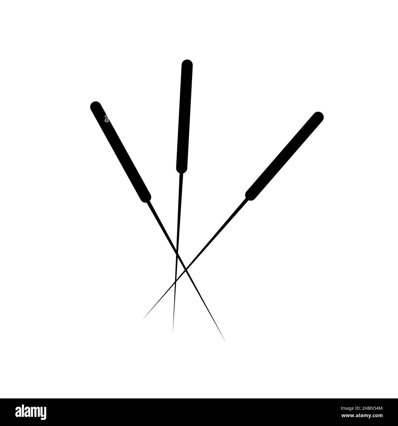 Modello logo agopuntura. Ago cinese medicina alternativa e simbolo di trattamento. Illustrazione eps vettore medico Illustrazione Vettoriale