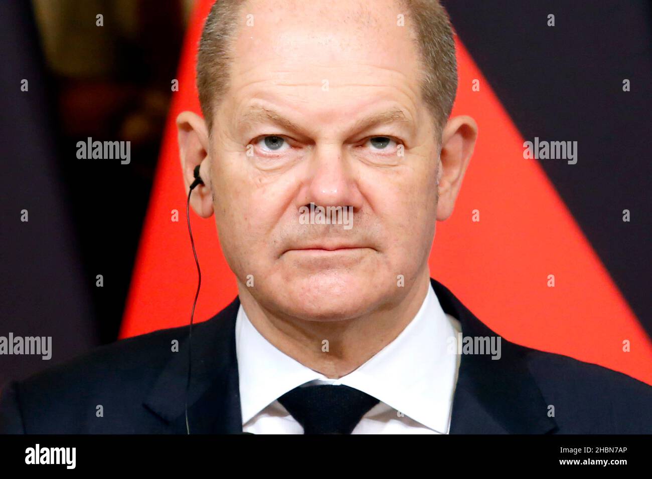 Roma, Italia. 20th Dic 2021. Il Cancelliere tedesco OLAF Scholz durante l'incontro con il Premier italiano a Palazzo Chigi. Roma, Dicembre 20th 2021Photo Samantha Zucchi Insidefoto Credit: Insidefoto srl/Alamy Live News Foto Stock