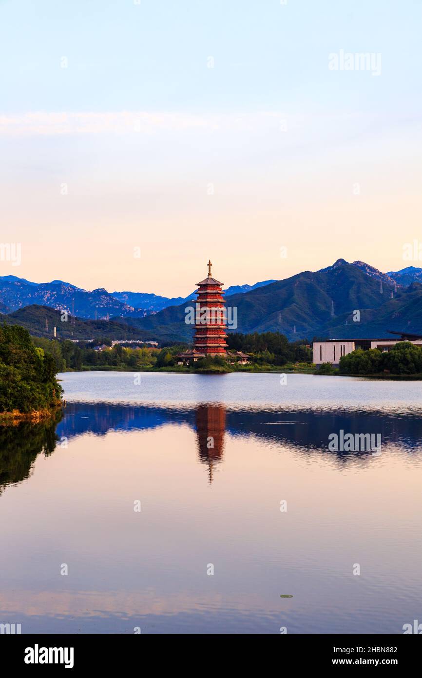 Cina Pechino Yanqi lago bella vista KEMPINSKI HOTELS Foto Stock