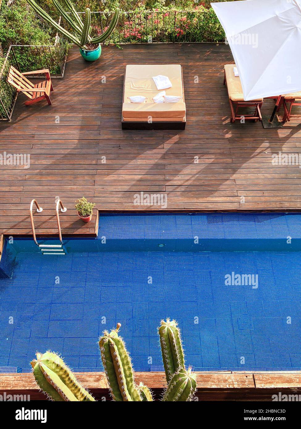 Casa Palopó, un hotel boutique sulle rive del Lago di Atitlán, Guatemala Foto Stock