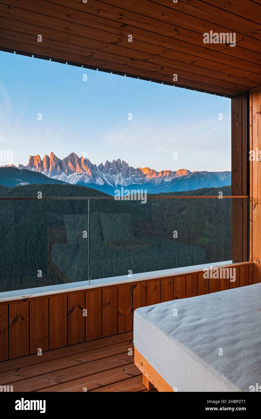 Forestis Dolomites, un hotel di lusso italiano Foto Stock