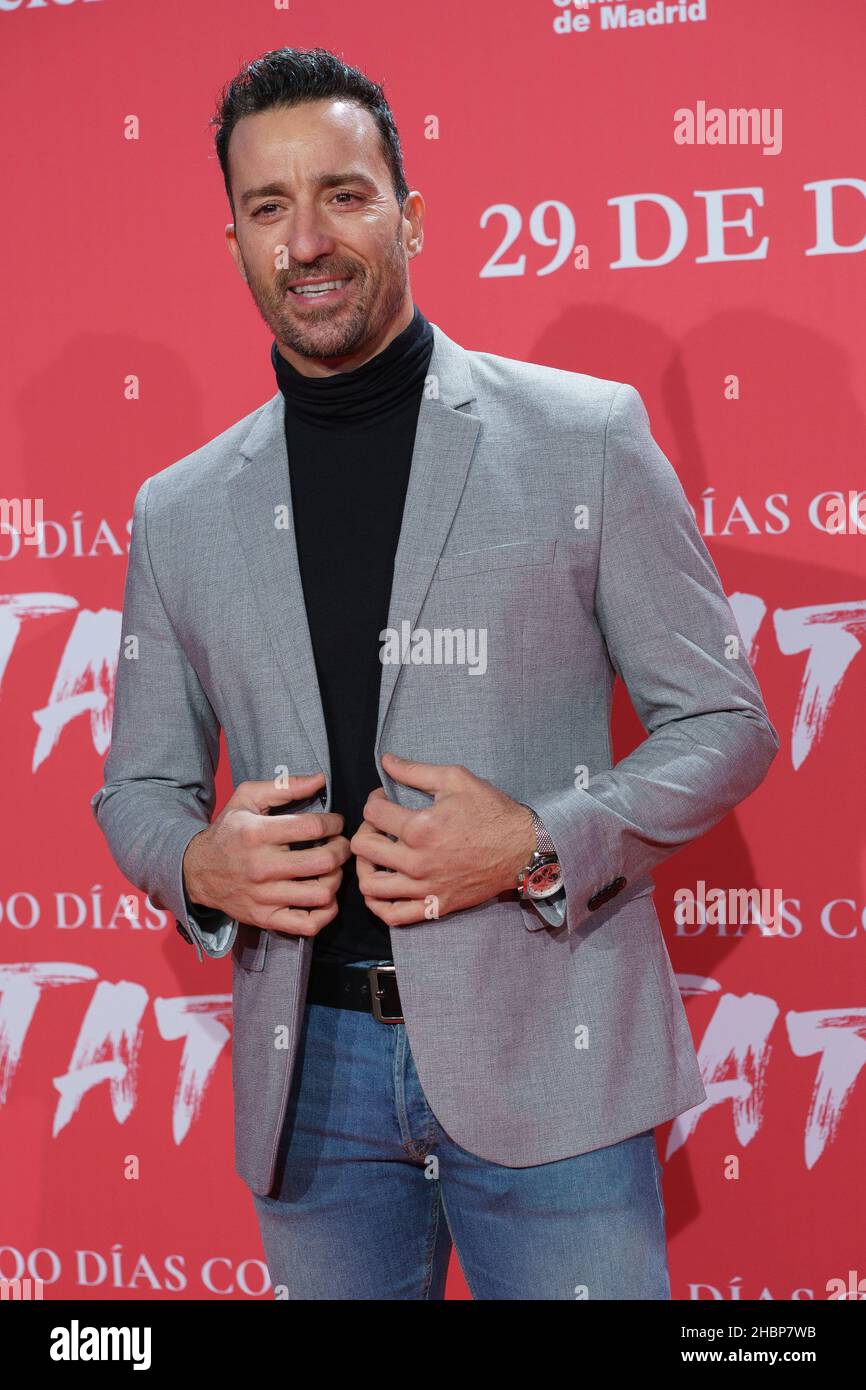 Madrid, Spagna. 20th Dic 2021. Pablo Puyol partecipa alla prima "100 Dias con la Tata" di Madrid al Capitol Cinema di Madrid. Credit: SOPA Images Limited/Alamy Live News Foto Stock