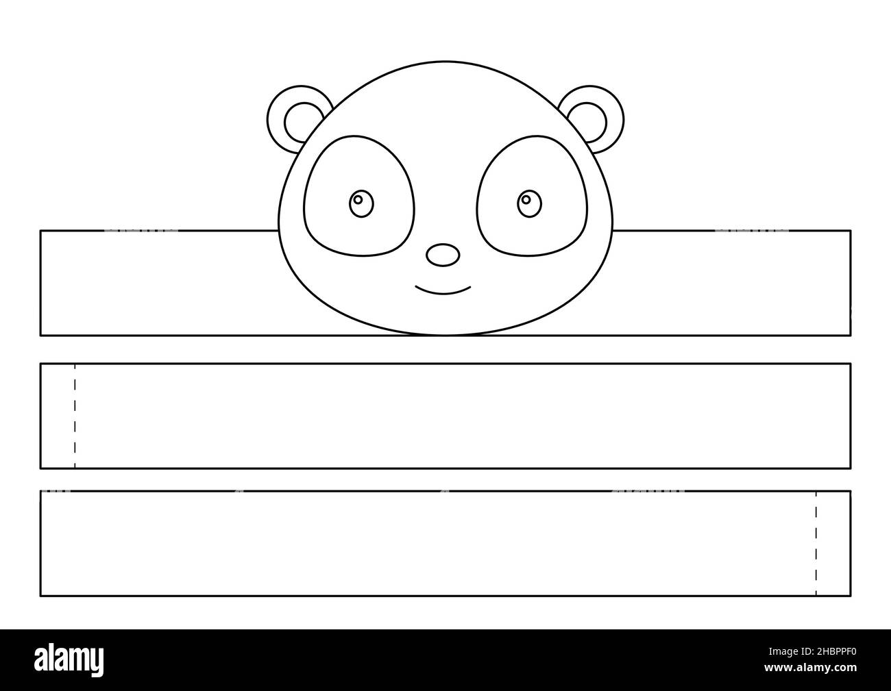 corone compleanno da stampare - 4 Corona di carta da panda stampabile. Modello fai da te per feste a nastro per compleanno, natale, baby shower. Accessorio divertente per l'intrattenimento. Stampare, colorare, tagliare un Immagine e Vettoriale - Alamy