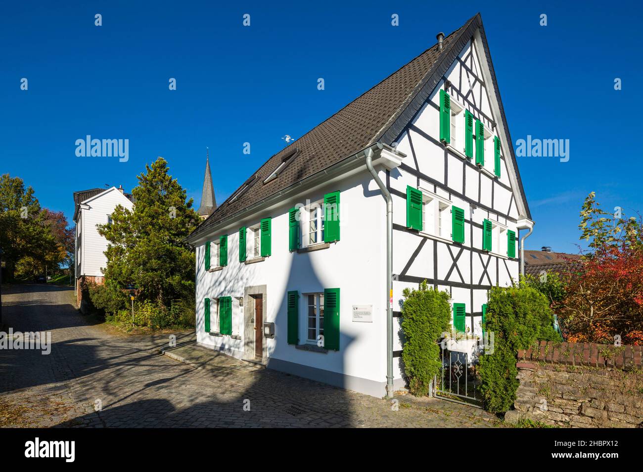 Deutschland, Haan, Bergisches Land, Niederbergisches Land, Niederberg, Rheinland, Nordrhein-Westfalen, NRW, Haan-Gruiten, Historisches Dorf Gruiten, B Foto Stock