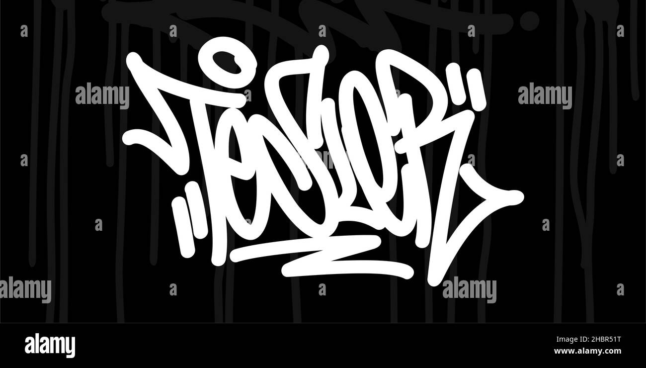 Astratto Urban Street Art Graffiti stile scritto a mano Word Tesler Vector Illustration Art Illustrazione Vettoriale