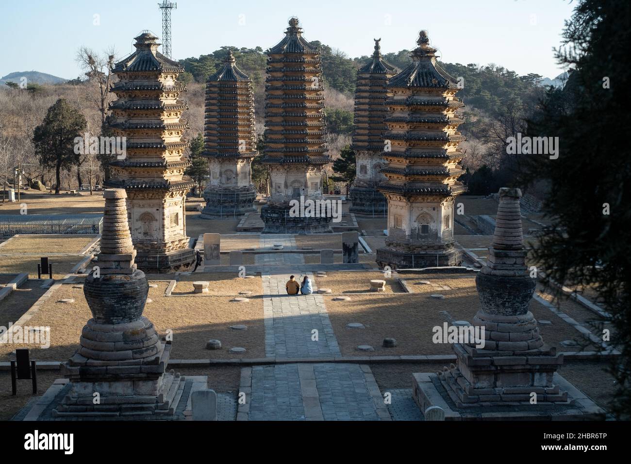 Yinshan Talin (Yinshan Pagoda Park) in Yanshou Town, Changping District, Pechino, Cina. Foto Stock