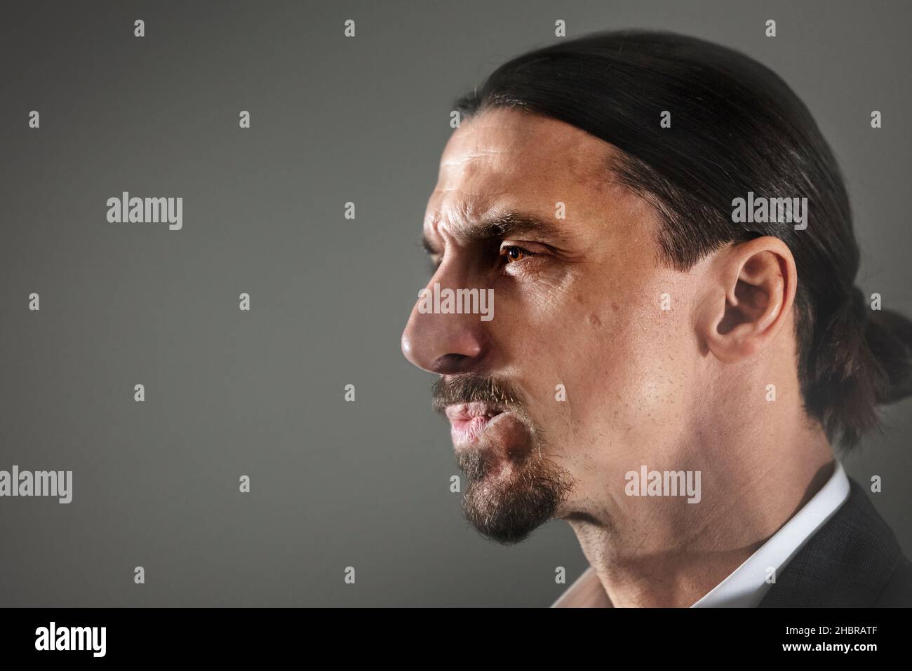 Il calciatore svedese Zlatan Ibrahimovic, fotografato al Palazzo dell'Arte di Milano il 12 dicembre 2021. Foto: Thomas Karlsson / DN / TT / code 3523 ***EXCLUSIVE*** Foto Stock