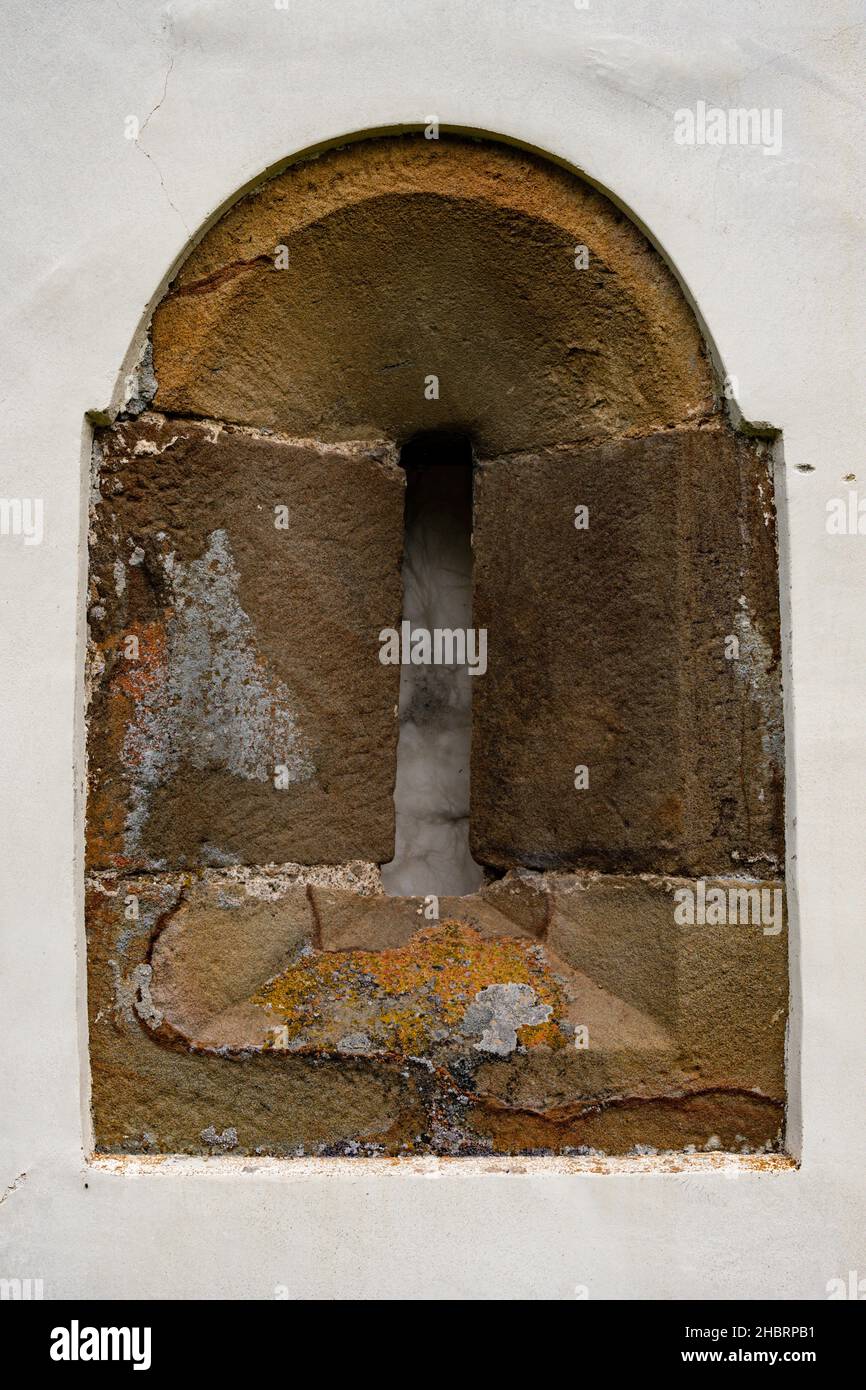 La chiesa romanica di San Vicente de Serapio. Foto Stock